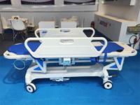 150mm PU Roues Roulette Médicale Verrouillage Central Roulette Tige Courte pour Civière D'hôpital