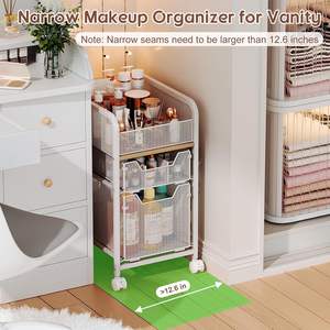 Chariot de rangement à roulettes pour cuisine, meuble métallique domestique, chariot utilitaire à 3 niveaux, étagère d'organisation de cuisine - Product Image 4