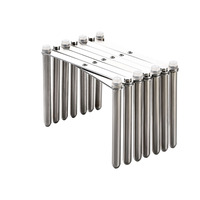 Étagère télescopique pliable en acier inoxydable, support pour couvercles de casseroles, support de rangement multifonctionnel pour la cuisine, détachable