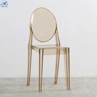 Vente en gros de chaises de salle à manger transparentes et contemporaines pour fête de mariage différents types de polypropylène, acrylique et PC empilables pour la maison