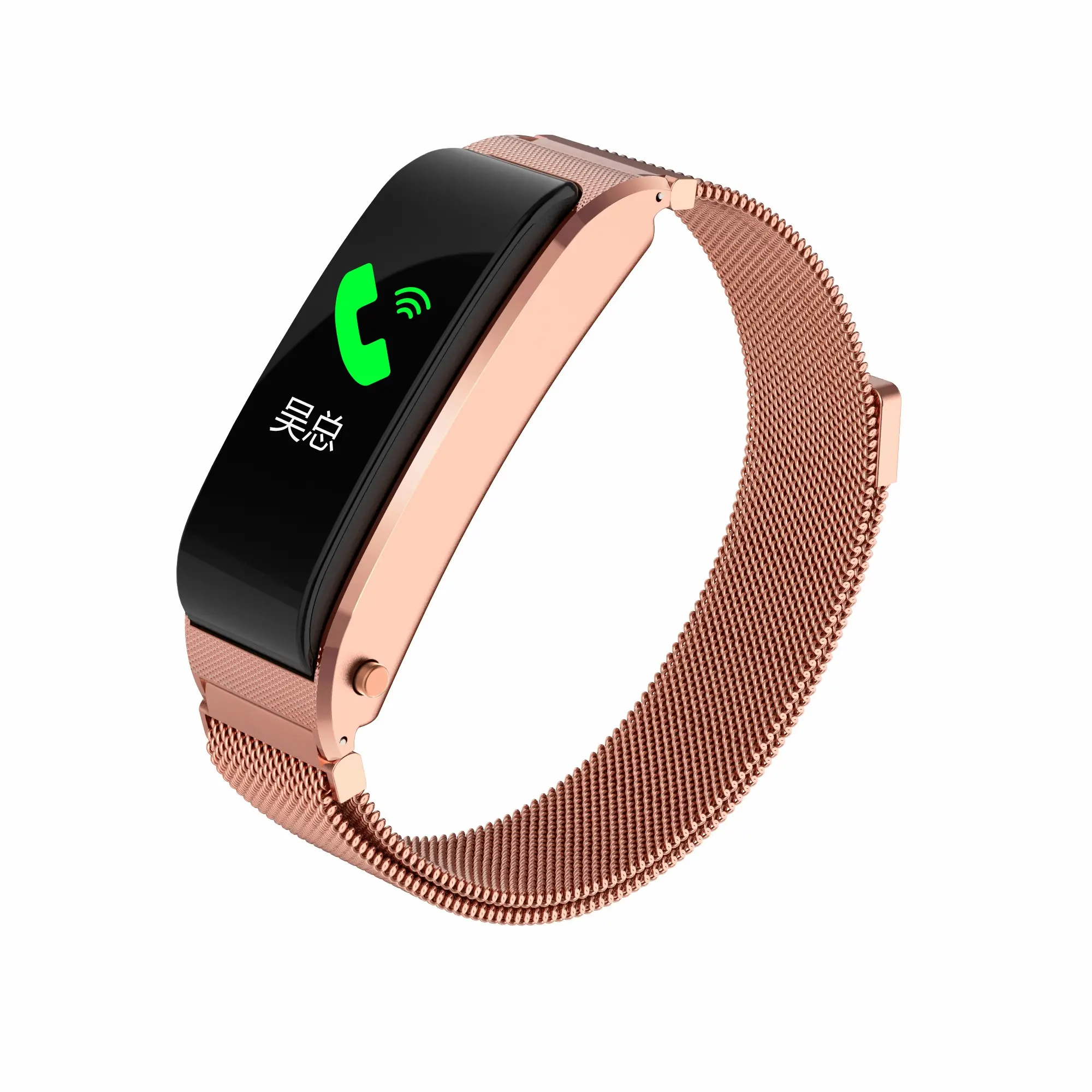 Aoketai B12 Smart uhr 0.96 zoll 2 in 1 Smart Bracelet With BT Earphone Heart Rate Monitor Handsfree reloj inteligente B12