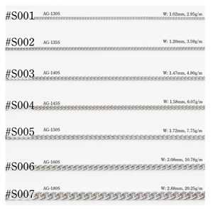 Ag925 K18 K14 K10 Pt hecho a máquina joyería de moda para mujer tipo Swedge cadenas collares Nakagawa Corporation - Product Image 1