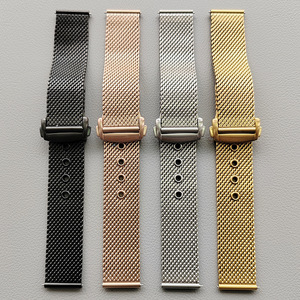 Design semplice sgancio rapido 20mm 22mm Milanese cinturino <span class=keywords><strong>in</strong></span> maglia spazzolato <span class=keywords><strong>acciaio</strong></span> inossidabile con fibbia <span class=keywords><strong>in</strong></span> metallo cinturino orologio <span class=keywords><strong>in</strong></span> metallo - Product Image 2