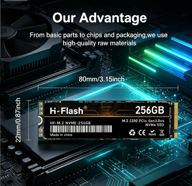 H-Flash Wholesale M.2 NVME 2280 Solid State Drive 256GB NVME PCle Gen3.0 512GB High Quality Internal Disk Ssd Hard Drive