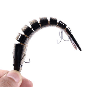 Leurre rigide de type poisson nageur composé de 8 sections articulées, appât artificiel de type poisson nageur idéal pour la pêche à la truite, 12.5 cm à 22g, vente en gros, 1 unité - Product Image 4