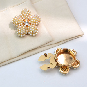 Nút áo pha lê hoa trang trí JFRB205-208, kẹp nút đá pha lê, phụ kiện trang trí tay áo tự làm - Product Image 5