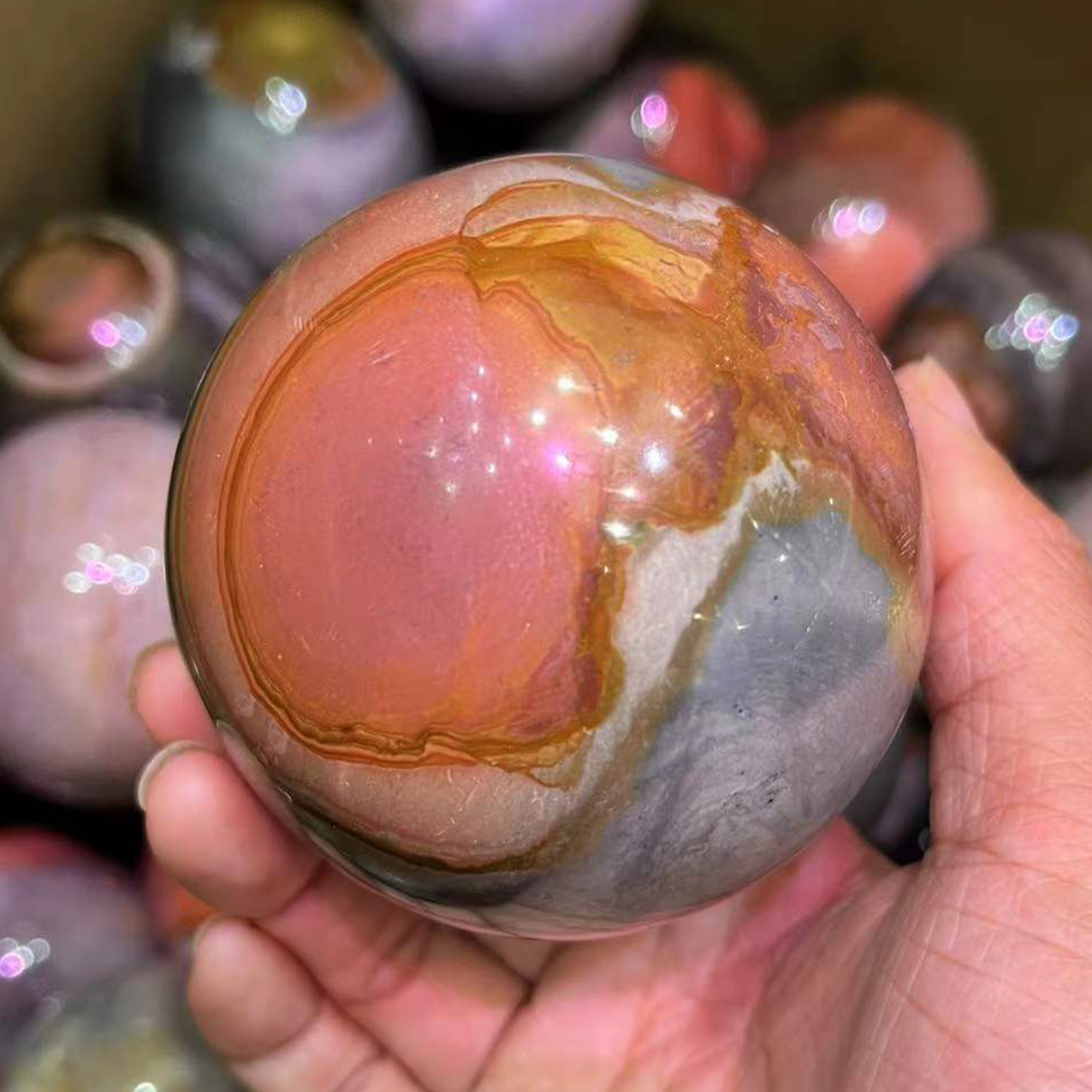 热卖海石海洋碧玉球天然石英水晶球球装饰 - buy ocean jasper sea