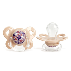 Sucette pour bébé Pretty Baby sans BPA, en silicone, pour nourrissons et nouveau-nés, avec anneau de protection et chaîne anti-perte - Product Image 2