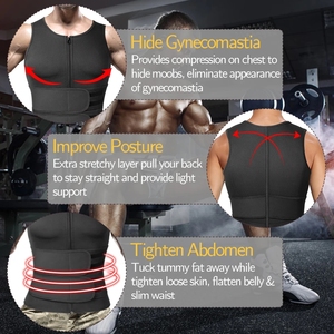 Gilet <span class=keywords><strong>de</strong></span> sauna à double ceinture pour <span class=keywords><strong>homme</strong></span>, corset, haut pour l'abdomen, vêtements <span class=keywords><strong>de</strong></span> fitness amincissants - Product Image 5