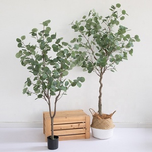 Árbol de <span class=keywords><strong>eucalipto</strong></span> de seda para interior, decoración de boda, tronco de plástico, venta al por mayor, W06326 - Product Image 2