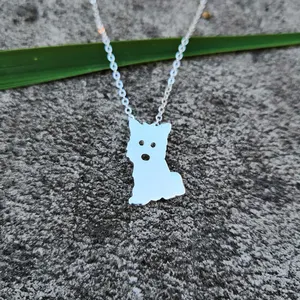 Collier pendentif pour chien en acier inoxydable, cadeau pour les amoureux des chiens