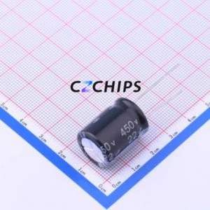 ตัวเก็บประจุอิเล็กโทรไลต์อะลูมิเนียมแบบ Through-Hole รุ่น ECR2WQX220MLL160020 ขนาด D16xL20 มม. 22uF 20% 450V 7.5 มม. - Product Image 1