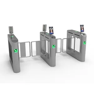 SS304 Automatic Small Swing Turnstile Barrier Gate Pedestrians Access Control Gate Security Access QR Code Reader Turnstile