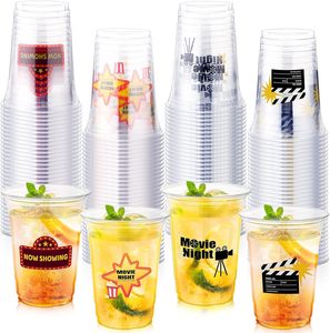 Gobelet en plastique PET transparent avec couvercle, personnalisable avec logo, pour boissons, bubble tea, café, glace, boba, 8, 12, 16, 32 oz, vente en gros - Product Image 1