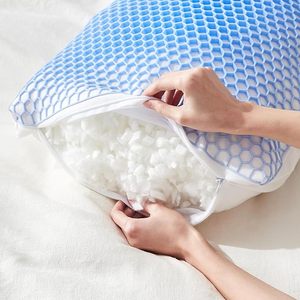 Taies <span class=keywords><strong>d</strong></span>'<span class=keywords><strong>oreiller</strong></span> OEM surdimensionnées 200TC Harmony, 1 paire, avec grille hexagonale élastique respirante, pour dormeurs ayant chaud et soulagement du cou, pour oreillers de lit - Product Image 1