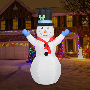LED Light Up <b>Inflatable</b> Christmas Snowman Outdoor Yard Decoration for Xmas Party - Product Image 4