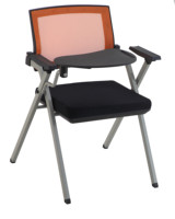 Chaise de bureau pliable en nylon de style moderne et simple, dossier en maille, chaise de conférence, chaise de formation pliable avec bureau d'écriture