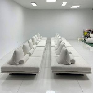 Sofá de Tela Creativo Informal para Sala de Estar Minimalista Nórdica Moderna de Dos Plazas, <span class=keywords><strong>sin</strong></span> <span class=keywords><strong>Respaldo</strong></span> ni Reposabrazos - Product Image 2