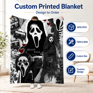 <span class=keywords><strong>Manta</strong></span> Moderna con Estampado Personalizado de <span class=keywords><strong>Collage</strong></span> de Terror Monocromático, <span class=keywords><strong>Manta</strong></span> Decorativa con Corazón Rojo y Arte Gótico para Dormitorio o Sofá - Product Image 1