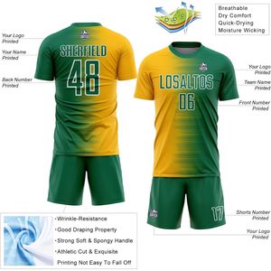 Conjunto de Uniforme de Fútbol Personalizado con Degradado, Unisex para Adultos, Transpirable, Sublimado, con Pantalones Cortos para Entrenamiento - Product Image 3