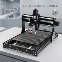 Enrutador CNC de Escritorio 4030 Pro Mini, Grabador Láser de 3 Ejes, Motor de 500W, Estructura Completamente de Aluminio, Control GRBL, para Joyería y Educación