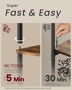 Organisateur Super Rapide à Montage Sans Outil, Étagère de Rangement à 5 Niveaux, 60 x 23,8 x 139 cm, Étagère de Rangement Cuisine - Product Image 4