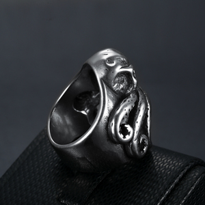 Vendita calda anello con teschio di polpo gioielli anelli da marinaio 316L in acciaio inox per gli uomini su misura per le donne anello di fidanzamento pirata Party - Product Image 4