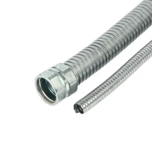 6mm 1/8 pulgadas eléctrico impermeable corrugado galvanizado Gi Conducto de Metal Flexible