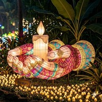 Grande décoration interactive de lanternes pour parc d'attractions, pour le Nouvel An, utilisation intérieure/extérieure, spectacle de lumière pour parc à thème