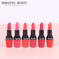 Rouge à lèvres crème longue durée à haute pigmentation, 6 couleurs, tube de rouge à lèvres en forme de balle, rouge à lèvres aromatisé aux fruits