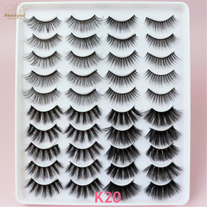 Abestyou Chất Lượng Cao 3D Handmade Lông Mi Giả Đầy Đủ Dải Phong Cách Tự Nhiên Faux Chồn Màu Đen Bông Ban Nhạc Fluffy Và Giả Lông Bông - Product Image 6