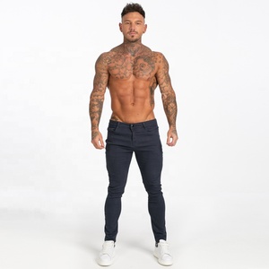 Jeans ajustés pour hommes, nouvelle mode, taille haute, jeans skinny délavés, pantalons pour hommes - Product Image 1