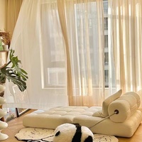 Sofá Cama Plegable de Metal Minimalista Moderno para Personas que Buscan Comodidad, con Cojín de Tela, Portátil, para Uso en Hoteles y Salas de Estar, Reclinable