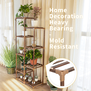 Tall Wooden Plant <b>Shelf</b> Multi-Tier Plant <b>Stand</b> for Living Room Balcony Rustic Flower Display Organizer - Product Image 5