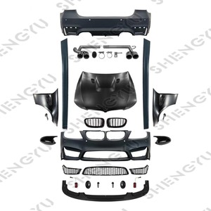 Los sistemas de carrocería para <span class=keywords><strong>BMW</strong></span> <span class=keywords><strong>3</strong></span> series E90 2009-2012 a los <span class=keywords><strong>modelos</strong></span> M4 incluyen parachoques delantero y trasero con faldones laterales de guardabarros de capó de rejilla - Product Image 1