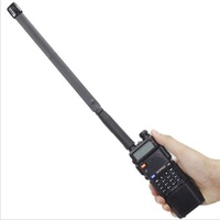Antena Plegable de Goma para Walkie-Talkie Táctico CS de 48CM, UV-5R UV de Doble Banda, Conector Hembra, Antena de Radio Portátil