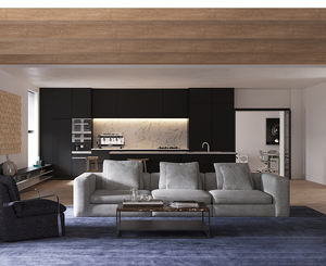 कमरे में रहने वाले फर्नीचर बड़ा एल-आकार विस्तारित कोच सोफे सेट फर्नीचर 3 5 7 सीटों वाले सोफा सेट अनुभागीय सोफे तुर्क के साथ - Product Image 4