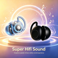 Écouteurs intra-auriculaires à bruit blanc pour dormir 12 heures, mini écouteurs sans fil Bluetooth TWS à réduction de bruit ANC pour la course à pied et le yoga