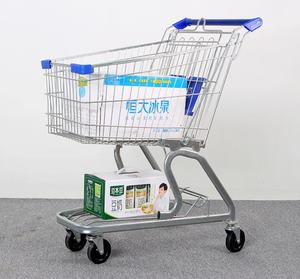 Chariots de courses à double couche pour supermarchés, commerce extérieur, pour acheter des légumes, structure en maille de tissu - Product Image 3