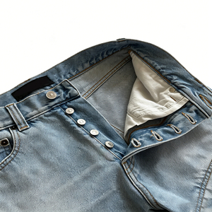 Jeans de Hombre 2026, 14oz, Azul Medio, Lavado, Estilo Vintage, Corte <span class=keywords><strong>Bootcut</strong></span>, Desgastado - Product Image 2