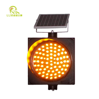 Luz de Advertencia de Tráfico Solar de 300 mm, Luz Intermitente Solar LED para Exteriores