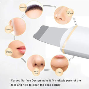 جهاز تقشير الوجه بالموجات فوق الصوتية لشد الوجه من ABS جهاز تنظيف البشرة فائق الصوت لإزالة الرؤوس السوداء والجلد الميت - Product Image 6