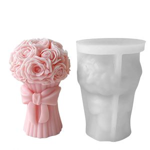 Molde de Jabón Esférico en Forma de Rosa, Grande, Hecho a Mano, Decoración Romántica 3D, de Grado Alimenticio, Ecológico, en Bolsa OPP - Product Image 1