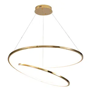 Modern Nordic Minimalist Led New Light Luxury Stainless Steel Pendant Wire Lights Hall Living Room Pendant Lamp