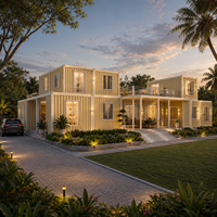 Maison Pliable 3 Chambres de Luxe 20 Pieds – Villa Modulaire pour Développeurs, Structure Résistante au Vent, Construction Économique