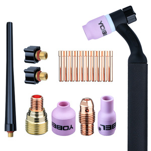 Set Lengkap WP-9 untuk Obeng Las TIG Termasuk Nozzle Porselen, Konektor, Filter, dan Saringan untuk Pengelasan dan Penyolderan Tungsten - Product Image 1