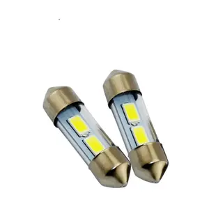 Lampu Led Interior Mobil, Lampu Led Interior Putih 2led 5730SMD 31Mm 12V 24V Sistem Pencahayaan Otomatis