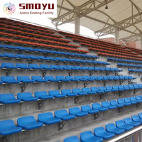 Asientos de Grada para Exteriores, Respaldo Bajo-Medio, Aluminio/Acero, HDPE Resistente a los Rayos UV, Ligeros, Resistentes a Impactos, Ecológicos