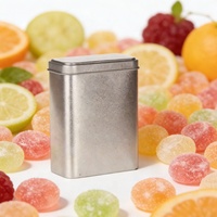 Boîte en fer vide pour emballage de bonbons avec logo personnalisé imprimé, boîte en fer simple de 300 g, boîte de rangement pour fruits gélifiés, boîte en fer blanc pour bonbons mous