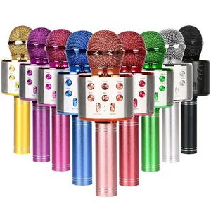 Microphone karaoké sans fil, haut-parleur Bluetooth, chargement USB, micro portable, connexion au téléphone, contrôle des appareils audio - Product Image 6